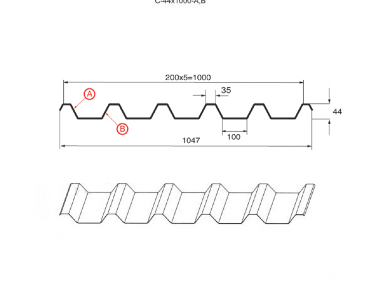 Проф. лист С-44